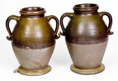 Rare Pair of Stoneware Vases, attributed to George Washington Dunn, Tennessee