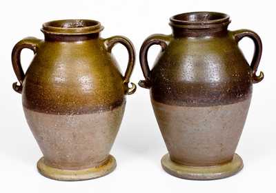 Rare Pair of Stoneware Vases, attributed to George Washington Dunn, Tennessee