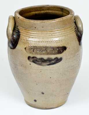 Rare T. W. J. L. (Warne & Letts / South Amboy, NJ) Stoneware Jar