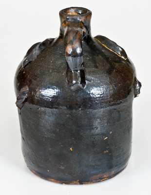 Very Unusual Stoneware Cigar-Smoking Face Jug, probably Brown Family, Atlanta
