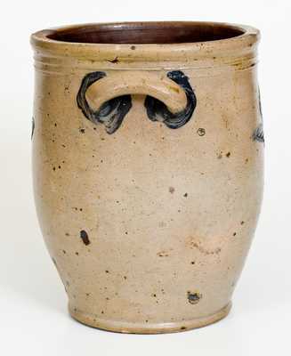 Fine Stoneware Jar w/ Impressed Floral Decoration att. Jonathan Fenton, Boston, MA, c1800