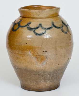 Fine 1/2 Gal. Stoneware Jar with Impressed Design att. Crolius, Manhattan, circa 1800