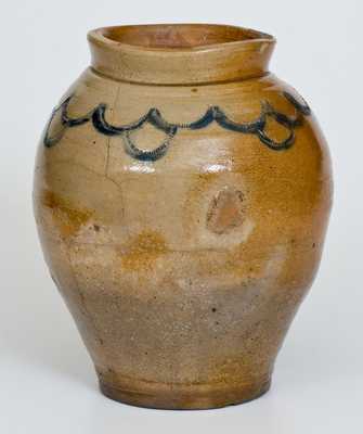 Fine 1/2 Gal. Stoneware Jar with Impressed Design att. Crolius, Manhattan, circa 1800