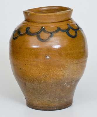 Fine 1/2 Gal. Stoneware Jar with Impressed Design att. Crolius, Manhattan, circa 1800