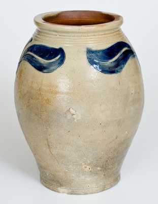 Very Fine Crolius Family Stoneware Jar w/ Incised Decoration, Manhattan, circa 1790