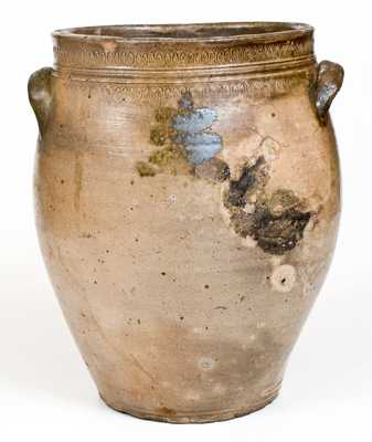 Rare T WARNE. Co / SOUTH AMBOY Four-Gallon Stoneware Jar, c1797-1805