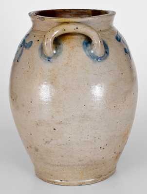 4 Gal. Stoneware Jar with Incised Floral Decoration, Manhattan, early 19th century