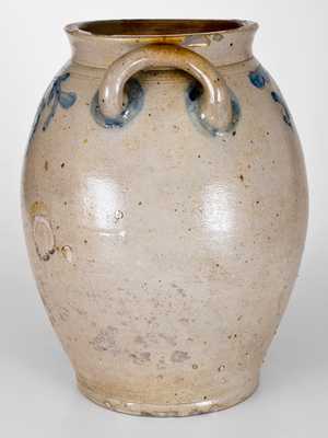 4 Gal. Stoneware Jar with Incised Floral Decoration, Manhattan, early 19th century