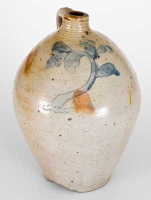 Connecticut Stoneware Jug w/ Incised Decoration, possibly Daniel Goodale, Hartford