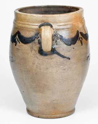 Fine COMMERAWS / STONEWARE Vertical-Handled Jar with Impressed Decoration