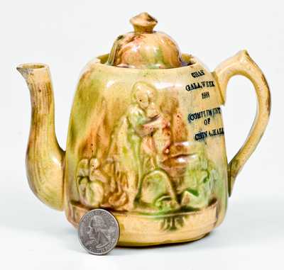 Rare Charleston, SC Rebecca-at-the-Well Advertising Teapot