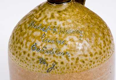 Eatontown, New Jersey Stoneware Script Advertising Jug