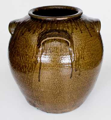 Monumental Four-Handled Daniel Seagle, Vale, NC Stoneware Jar