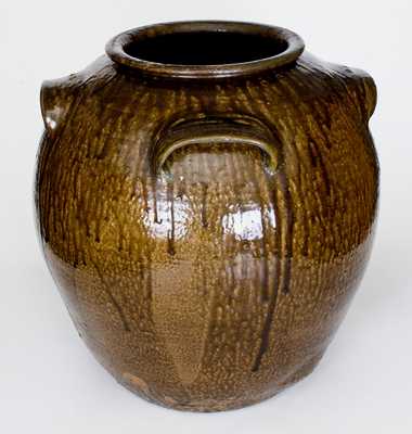 Monumental Four-Handled Daniel Seagle, Vale, NC Stoneware Jar