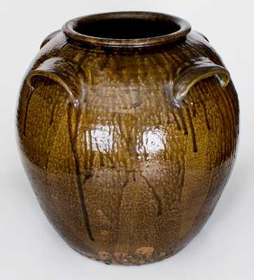 Monumental Four-Handled Daniel Seagle, Vale, NC Stoneware Jar