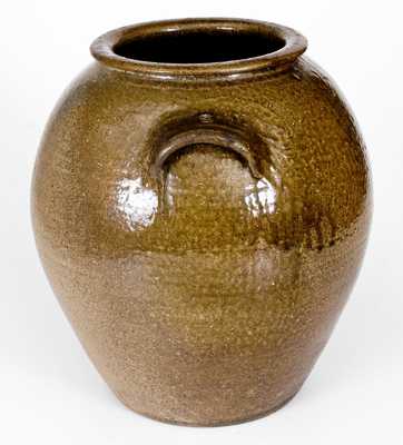 Rare 5 Gal. JCM Stoneware Jar, attrib. Daniel Seagle, Catawba Valley, NC, c1840