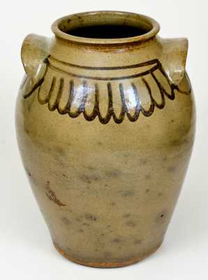 Fine 4 Gal. CHANDLER MAKer, Edgefield District, SC Stoneware Jar w/ Iron-Slip Decoration
