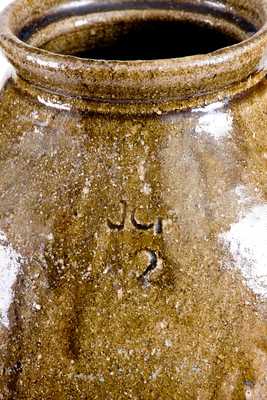 Very Fine JG, John Goodman, Lincoln County, NC 2 Gal Stoneware Jar, circa 1880