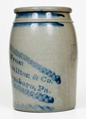 1 Gal. "From James Hamilton & Co. / Greensboro, Pa." Stenciled Stoneware Jar