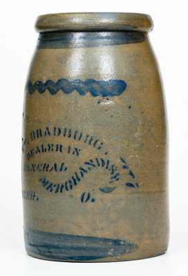 Rare KYGER, OH Western PA Stoneware Stenciled Canning Jar