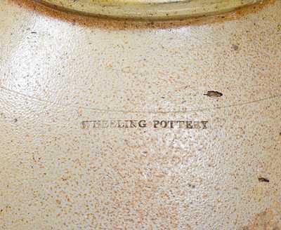 Very Rare WHEELING POTTERY (Wheeling, Virginia / WV) Stoneware Jar, c1830