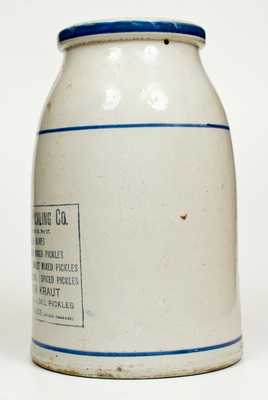 Unusual Large-Sized PHILA. PICKLING CO. Stoneware Storage Jar