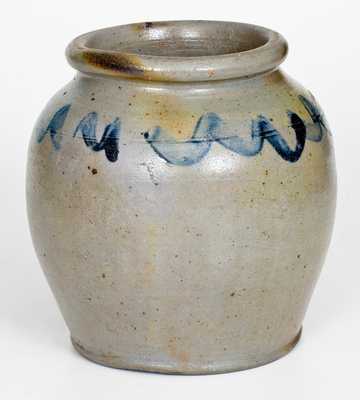 Unusual Squat 1 Gal. Stoneware Jar, Alexandria, VA origin, circa 1840