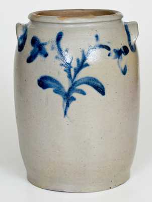 1 1/2 Gal. Stoneware Jar with Floral Decoration, Baltimore, circa 1820