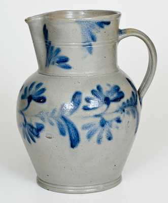 1 Gal. Stoneware Pitcher with Floral Decoration, Philadelphia, PA, circa 1850