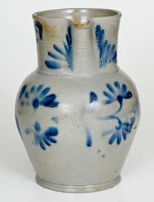 1 Gal. Stoneware Pitcher with Floral Decoration, Philadelphia, PA, circa 1850