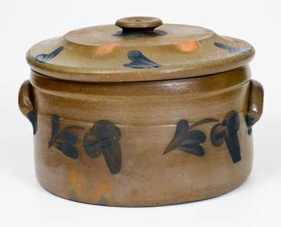 1 Gal. att. R. J. Grier , Chester County, PA Butter Crock with Lid
