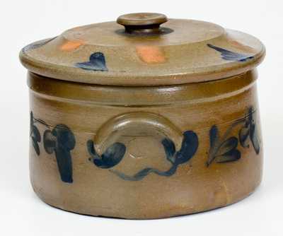 1 Gal. att. R. J. Grier , Chester County, PA Butter Crock with Lid