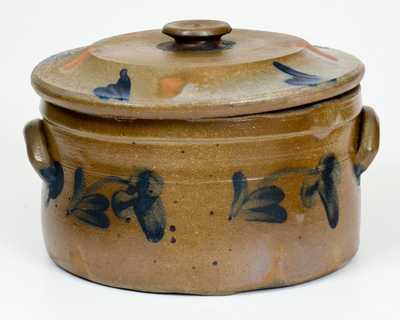 1 Gal.  att. R. J. Grier , Chester County, PA Butter Crock with Lid