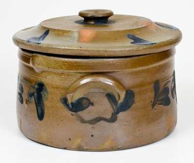 1 Gal.  att. R. J. Grier , Chester County, PA Butter Crock with Lid
