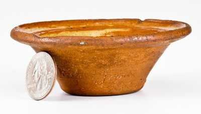 Very Unusual Miniature Redware Bowl for 