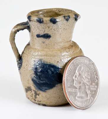 Extremely Rare Decorated Small-Sized Toy Stoneware Pitcher, possibly West Virginia