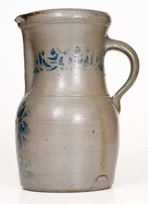 Scarce Palatine, WV Stoneware Pitcher with Stencilled Decoration