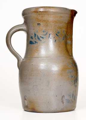 Scarce Palatine, WV Stoneware Pitcher with Stencilled Decoration