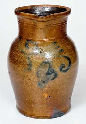 1/2 Gal. Stoneware Pitcher with Floral Decoration att. Wingender Pottery, Haddonfield, NJ