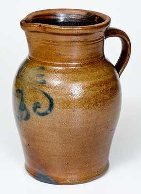1/2 Gal. Stoneware Pitcher with Floral Decoration att. Wingender Pottery, Haddonfield, NJ