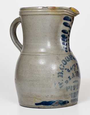 1 Gal. Western PA Stoneware Pitcher Stencilled W. D. COOPER & BRO., Pittsburgh, PA