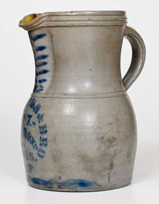 1 Gal. Western PA Stoneware Pitcher Stencilled W. D. COOPER & BRO., Pittsburgh, PA