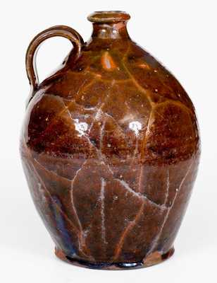 Manganese-Glazed Redware Jug, early 19th Century, possibly North Carolina