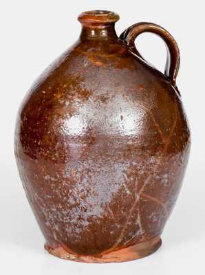 Manganese-Glazed Redware Jug, early 19th Century, possibly North Carolina