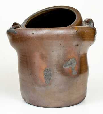 Very Unusual Slumped Stoneware Jar att. D. G. Thompson, Morgantown, WV