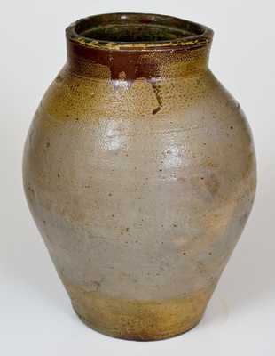 BOSTON Stoneware Jar with Iron-Slip Decoration, attrib. Frederick Carpenter, early 19th century