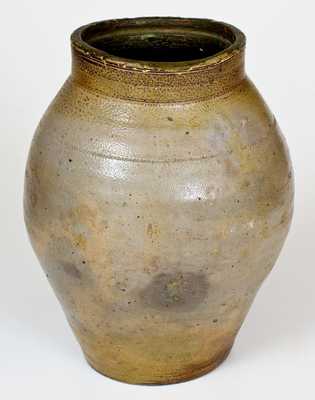 BOSTON Stoneware Jar with Iron-Slip Decoration, attrib. Frederick Carpenter, early 19th century