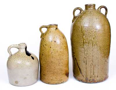 Lot of Three: Alabama Stoneware incl. 5 Gal. Double-Handled Stoneware Jug att. Rock Mills