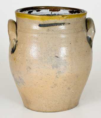 Rare 1 Gal. EATON & STOUT (South River, NJ) Stoneware Jar Dated 1832