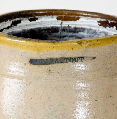 Rare 1 Gal. EATON & STOUT (South River, NJ) Stoneware Jar Dated 1832